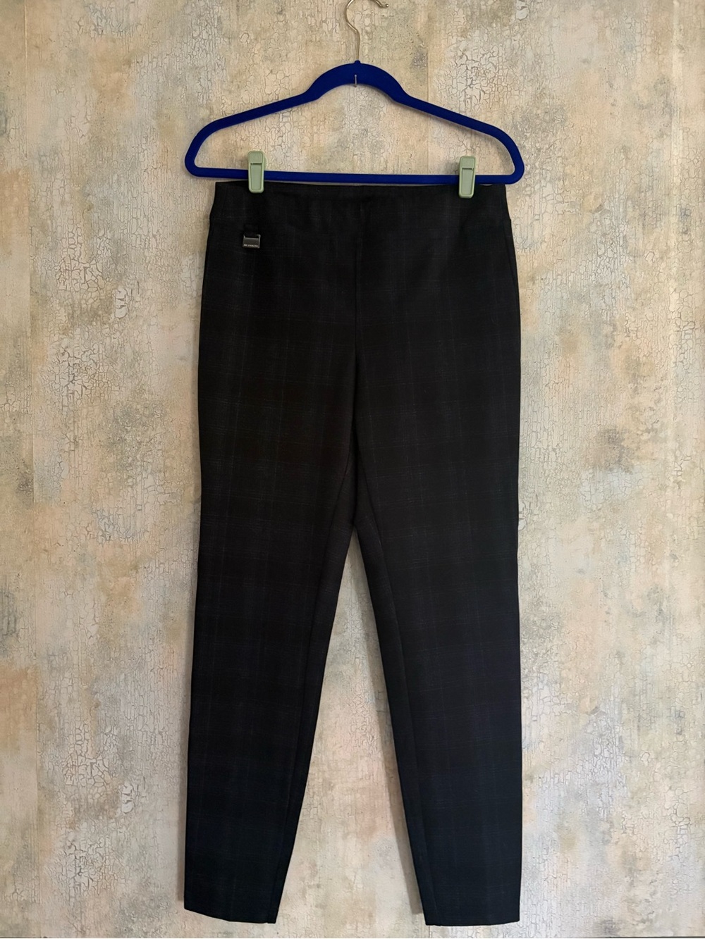 Zac & Rachel Black Plaid Slim Dress Pants